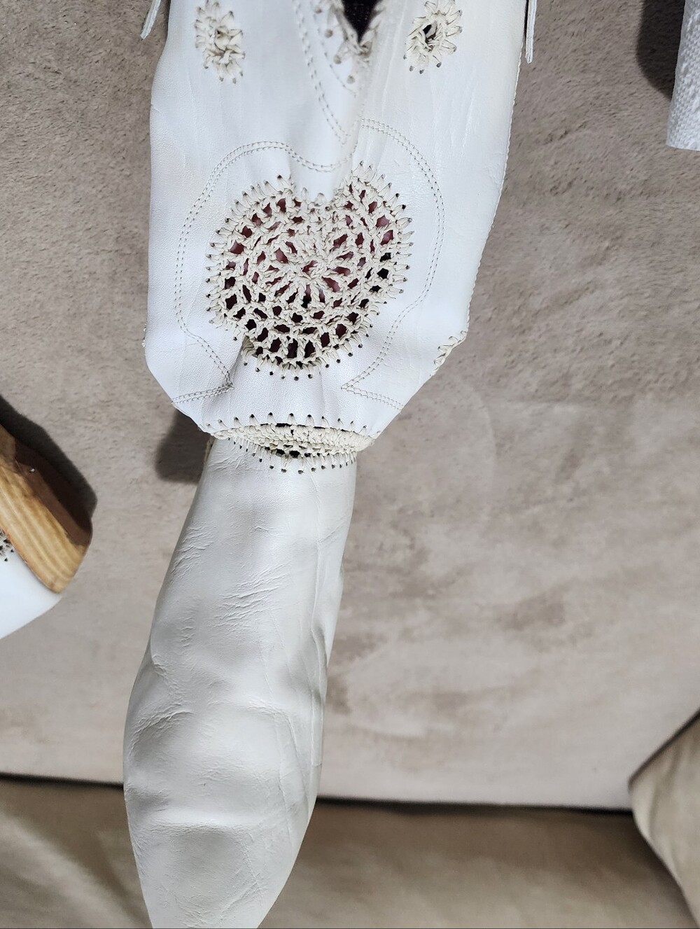 El Vaquero, Handmade, Italian Leather, Crochet Boots, Boho Chic, Western Boots. - Picture 8 of 15